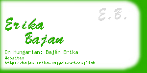 erika bajan business card