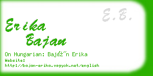 erika bajan business card